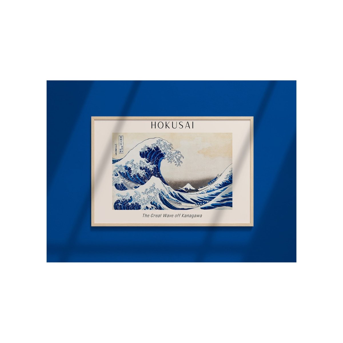 Affiche Hokusai 'The Great Wave off Kanagawa' blanc, L'AFFICHERIE