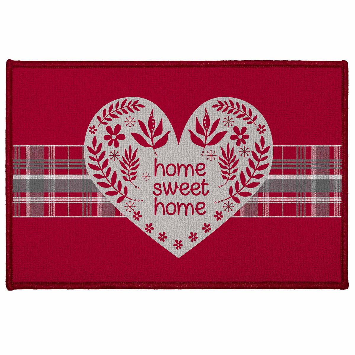 Tapis Multi-usage 50x120cm Home Sweet Home rouge, EDEN