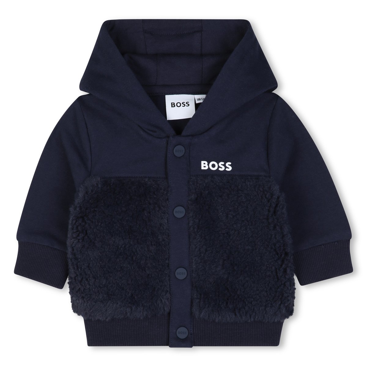 Ensemble cardigan et pantalon bleu cargo, BOSS KIDSWEAR