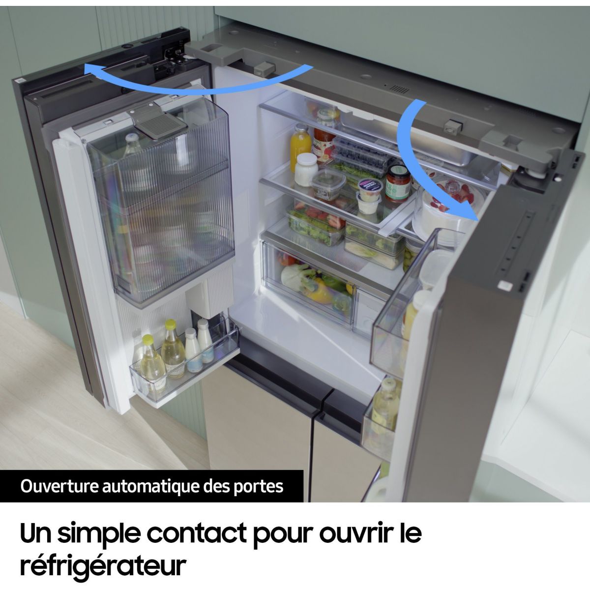 Réfrigérateur Américain RS90F66BEFEF Bespoke AI Family carbone, SAMSUNG