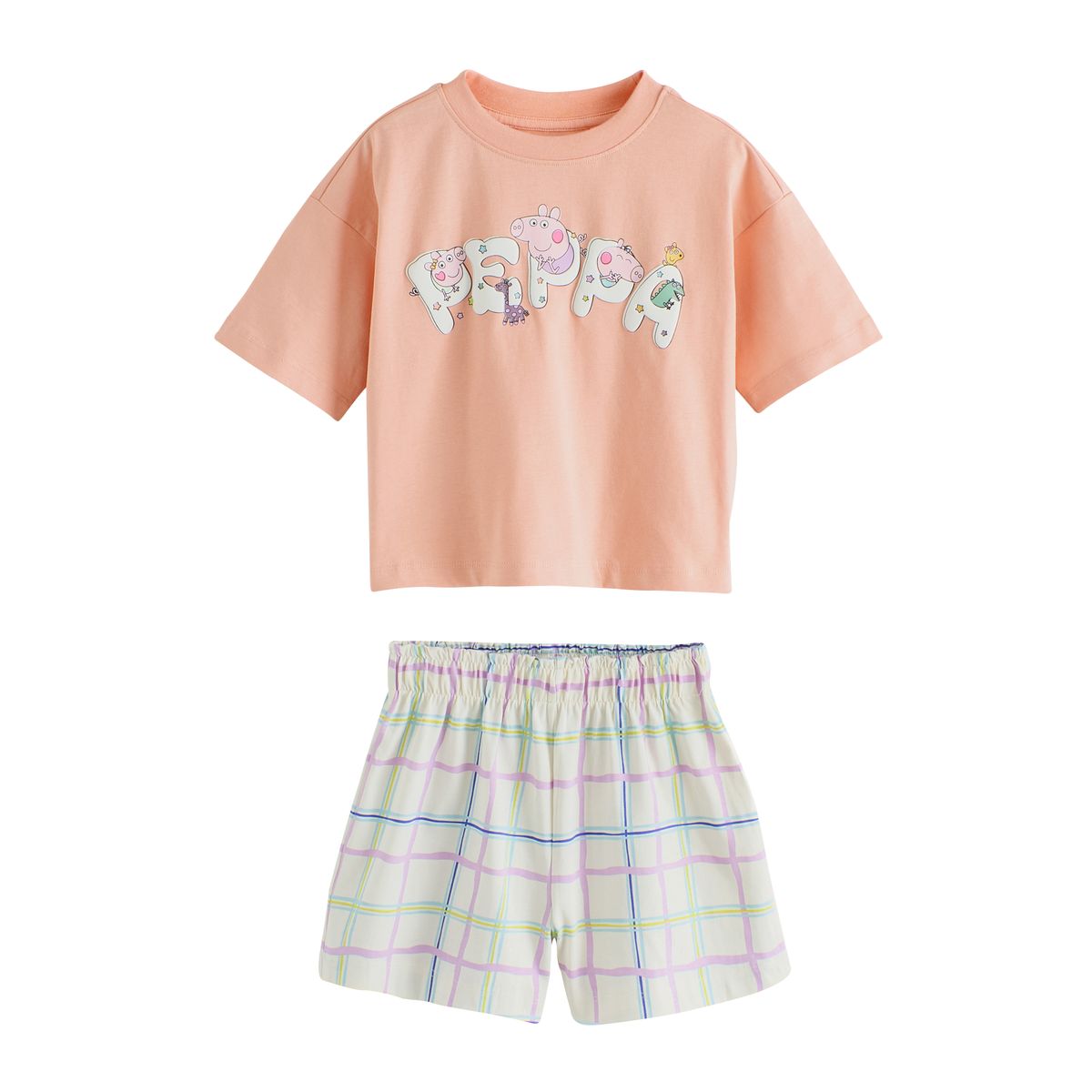 Pyjama court peppa pig violet/écru, lot de 2 multi-couleurs, NEXT