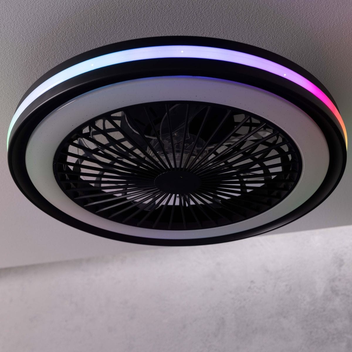 Ventilateur de Plafond  PALMERO 40W LED noir, BRILLIANT