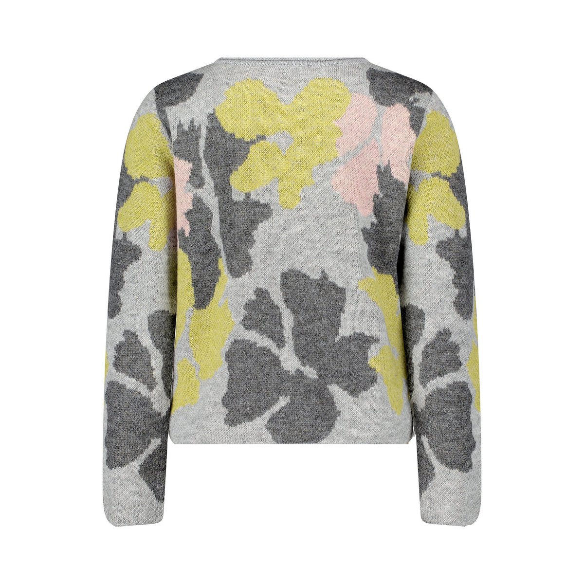 Pull-over en grosse maille à motif jacquard patch grey/green, BETTY BARCLAY