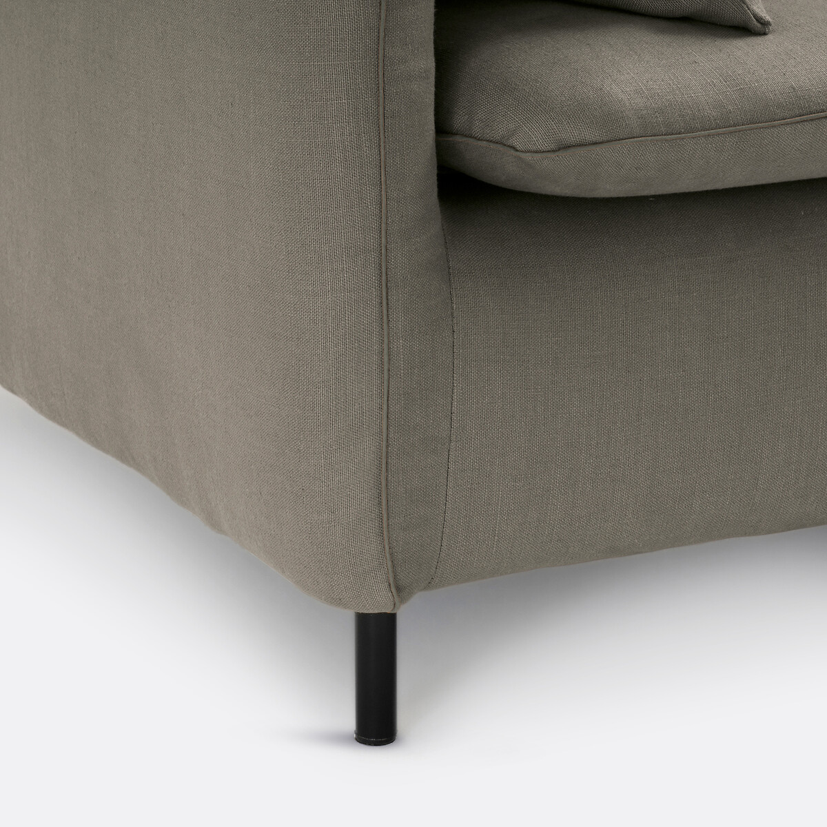 Canapé lin et viscose 3 ou 5 places, Ivete kaki grisé, LA REDOUTE INTERIEURS