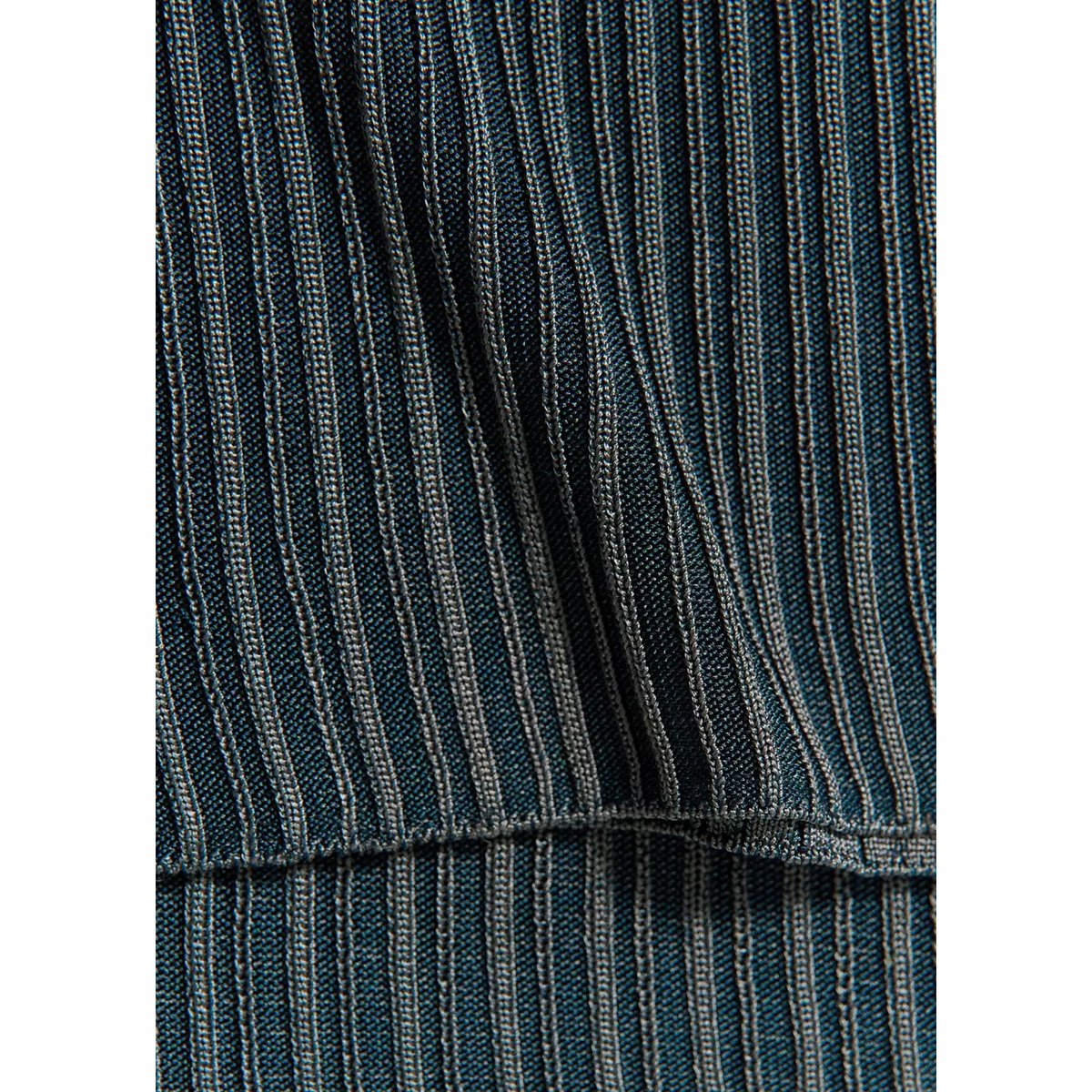Pantalon flare côtelé avec détail de nœud bleu foncé, MANGO