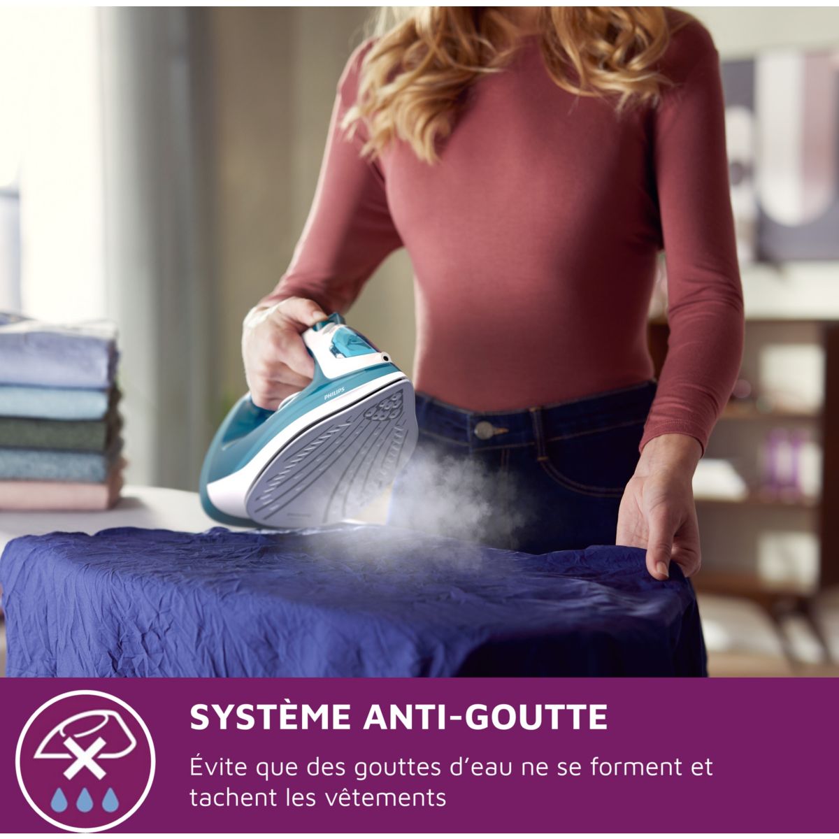 Fer à repasser DST3011/20 fer à vapeur Série 3000 Bleu/blanc, 2000W couleur unique, PHILIPS