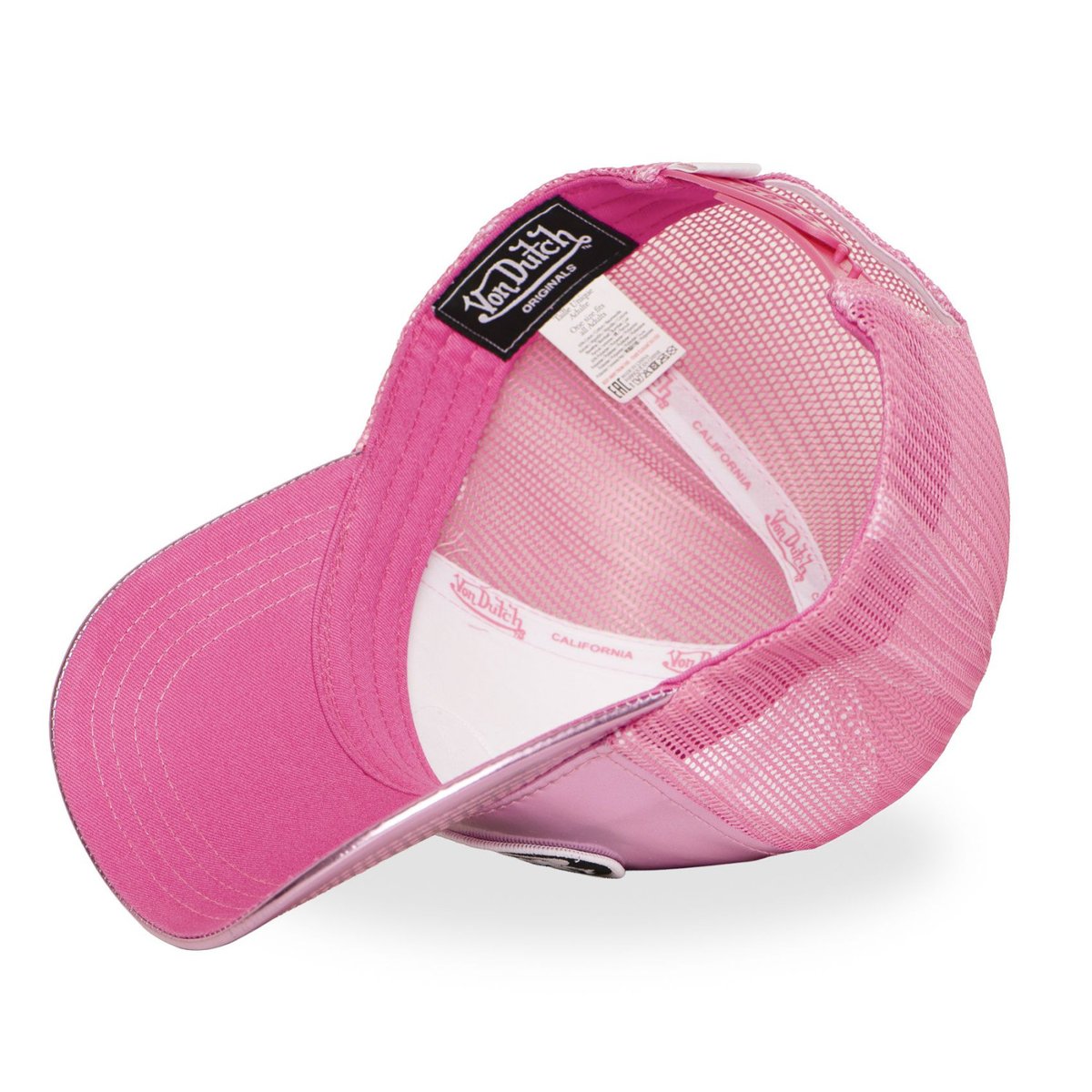 Casquette trucker Shiny rose/noir/blanc, VON DUTCH