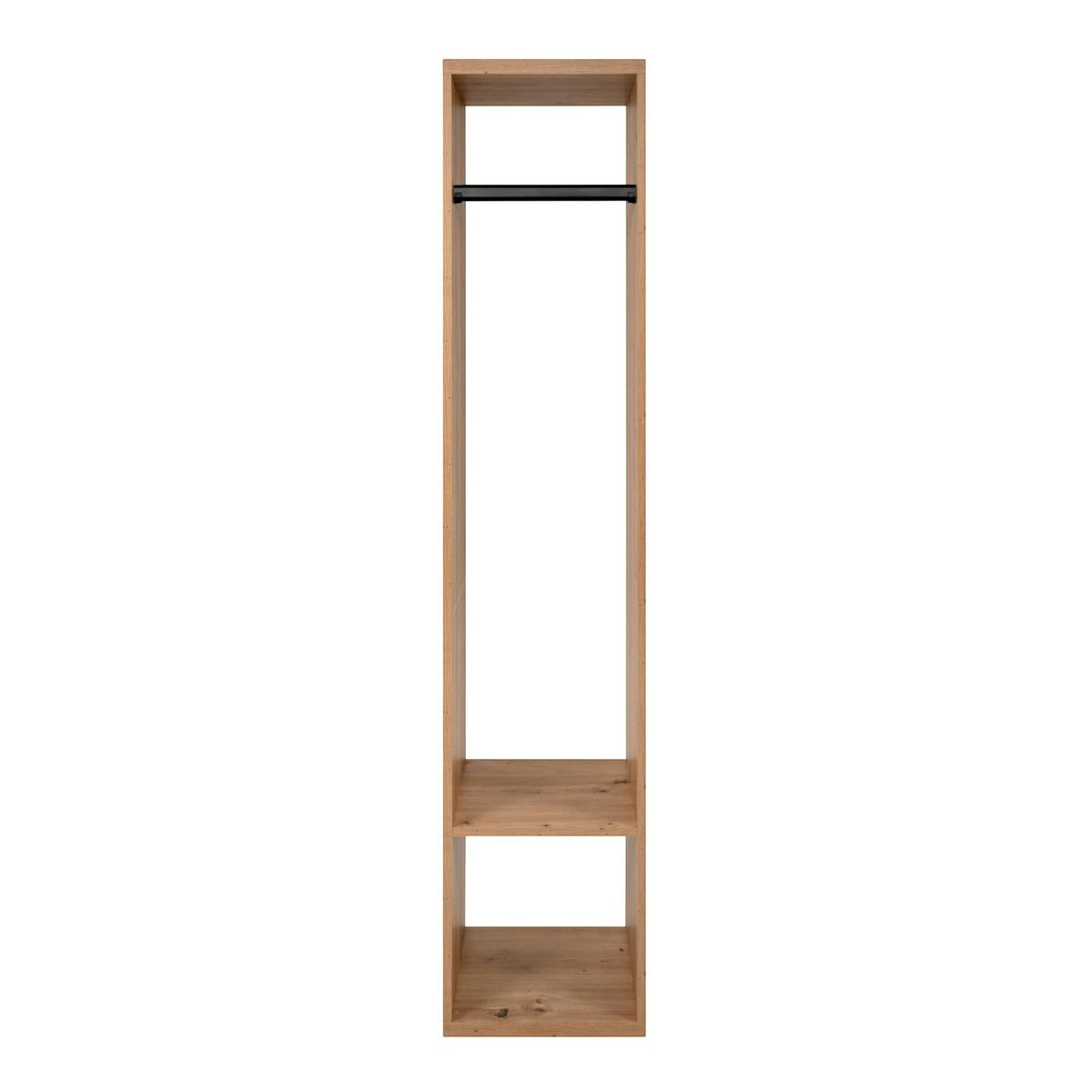 Vestiaire d’entrée compact décor bois avec penderie ALVA bois naturel, PIER IMPORT