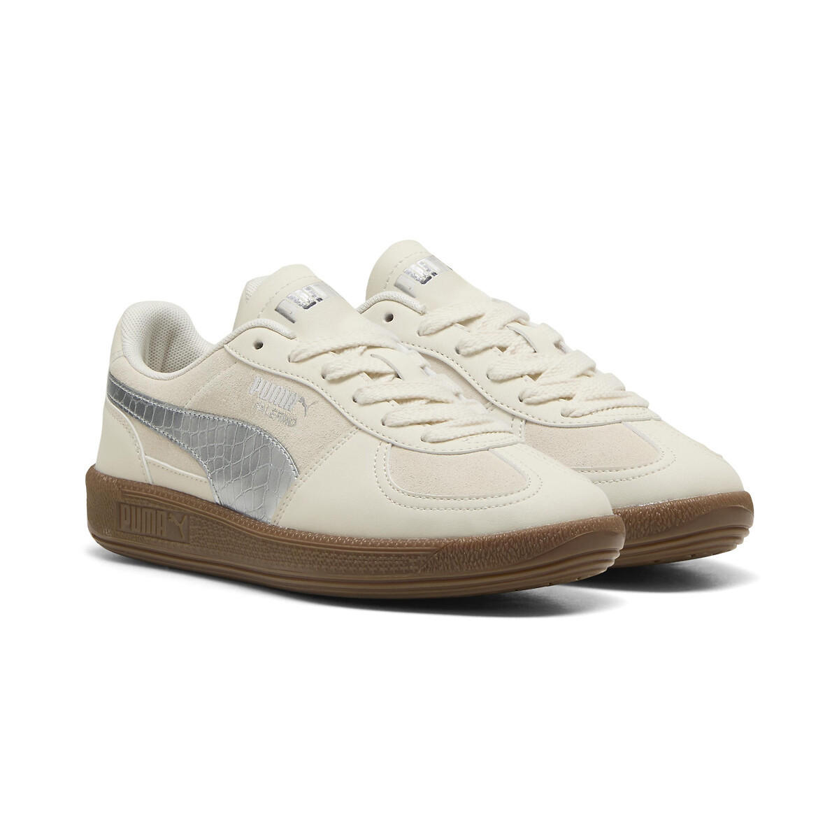 Baskets Palermo Metallic Safari blanc/argent, PUMA