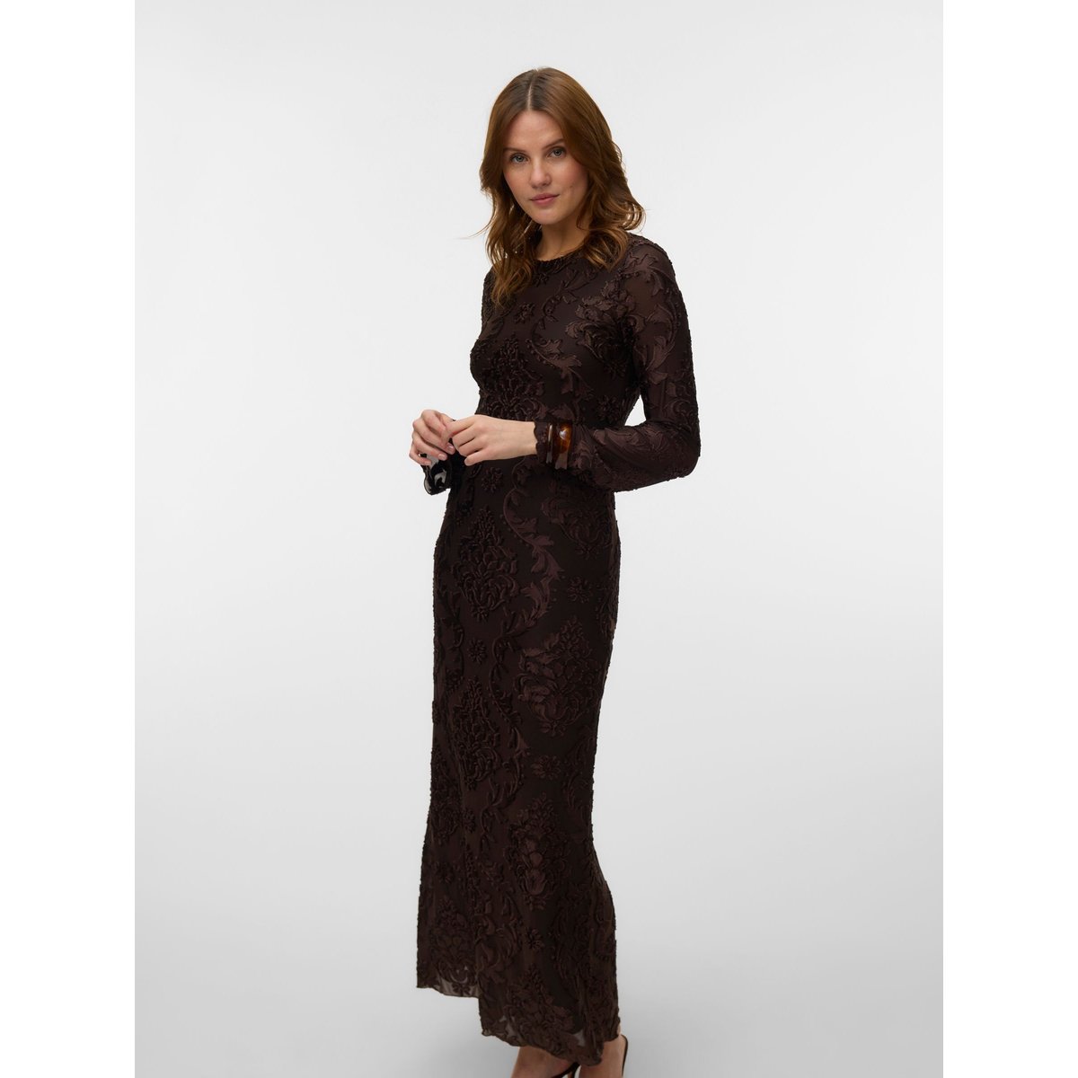 Robe marron - chocolate torte 1, VERO MODA