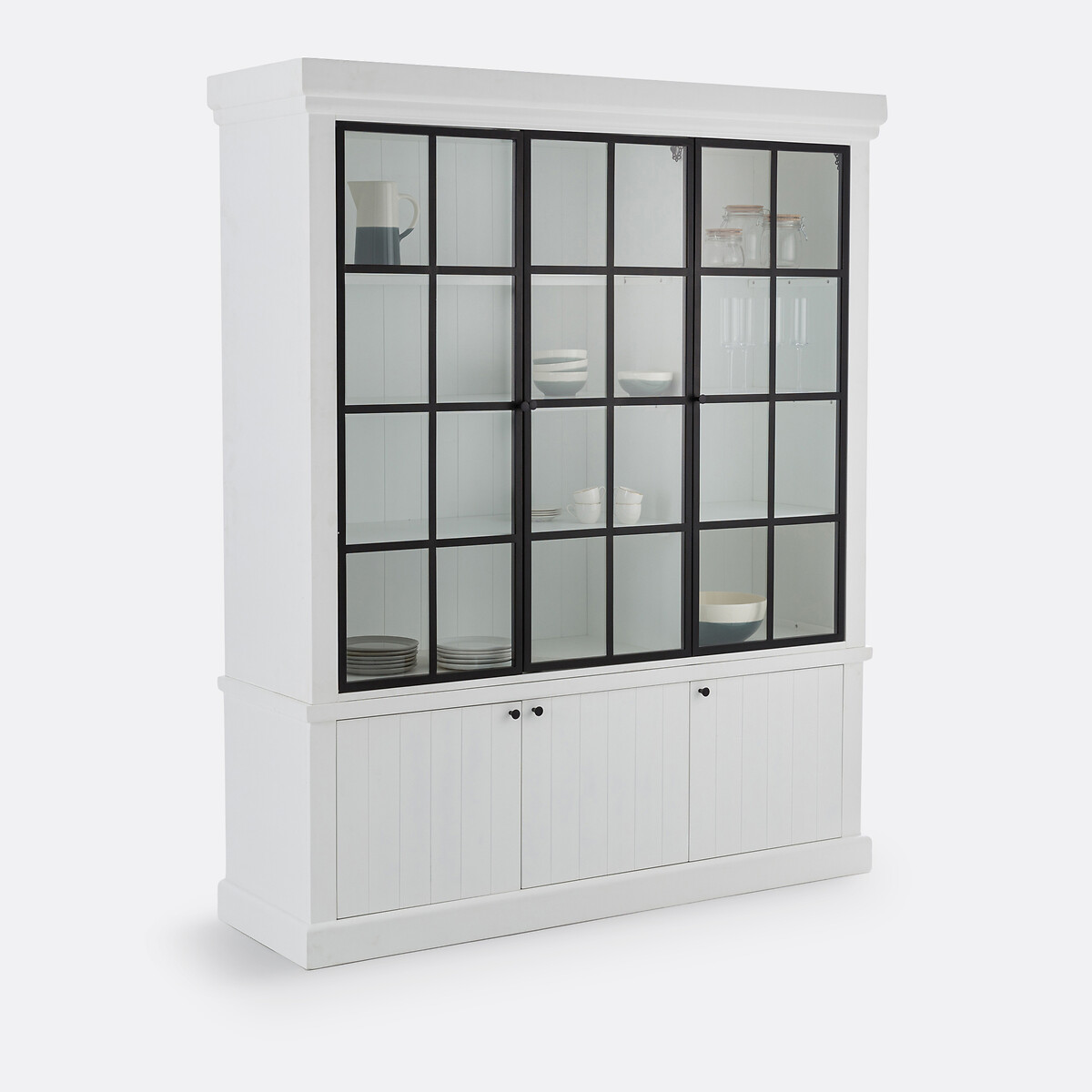 Vaisselier en pin massif et MDF, XINIA blanc, LA REDOUTE INTERIEURS
