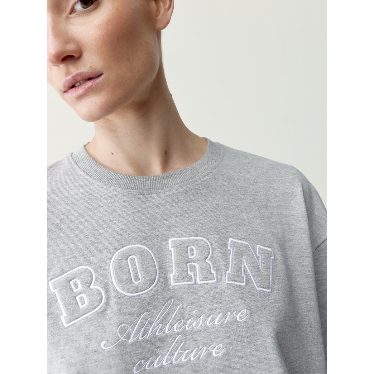 Sweat Recovery sans capuche Performance COURT gris clair, BORN