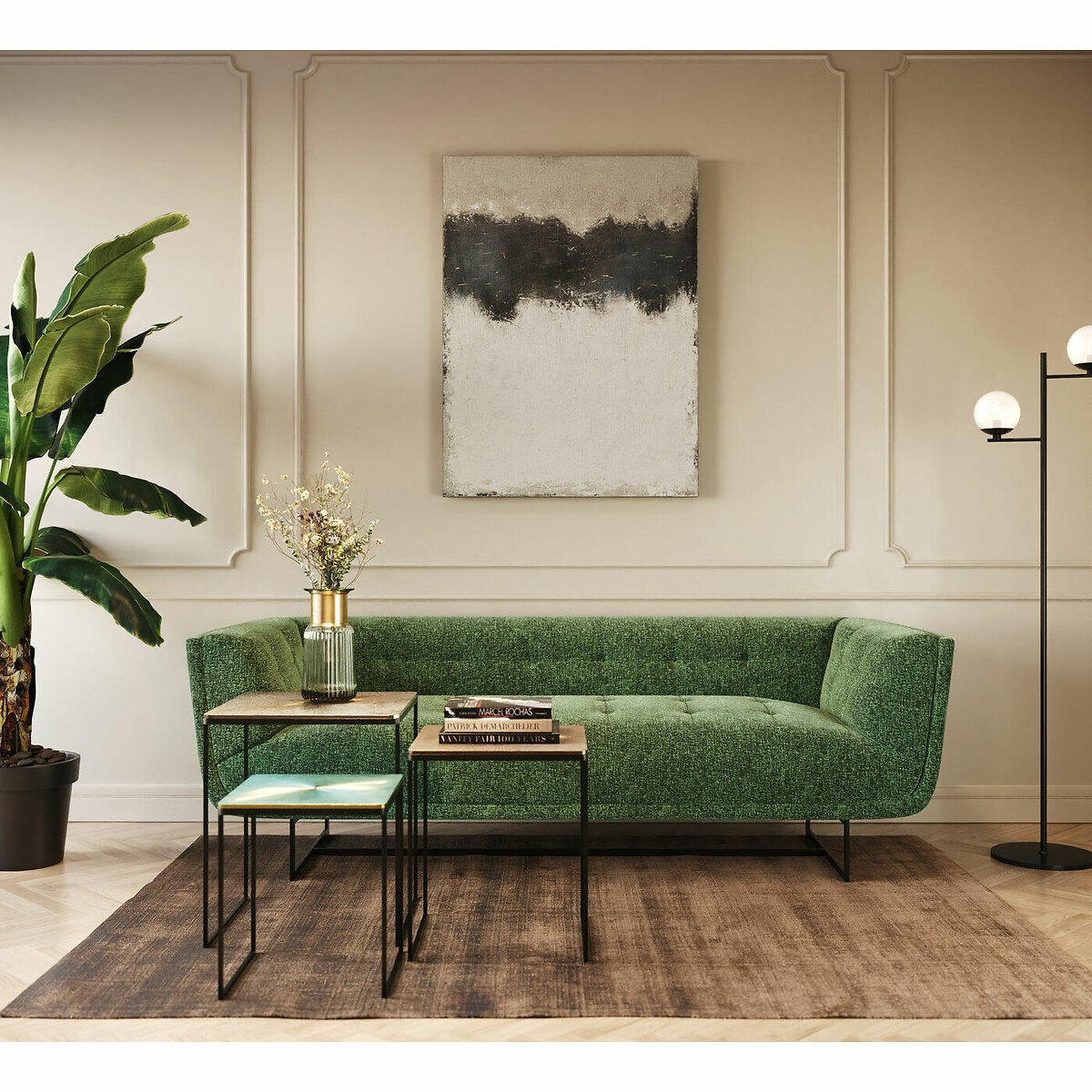 Table d appoint Ray carré (3/Set) multicolore, KARE DESIGN