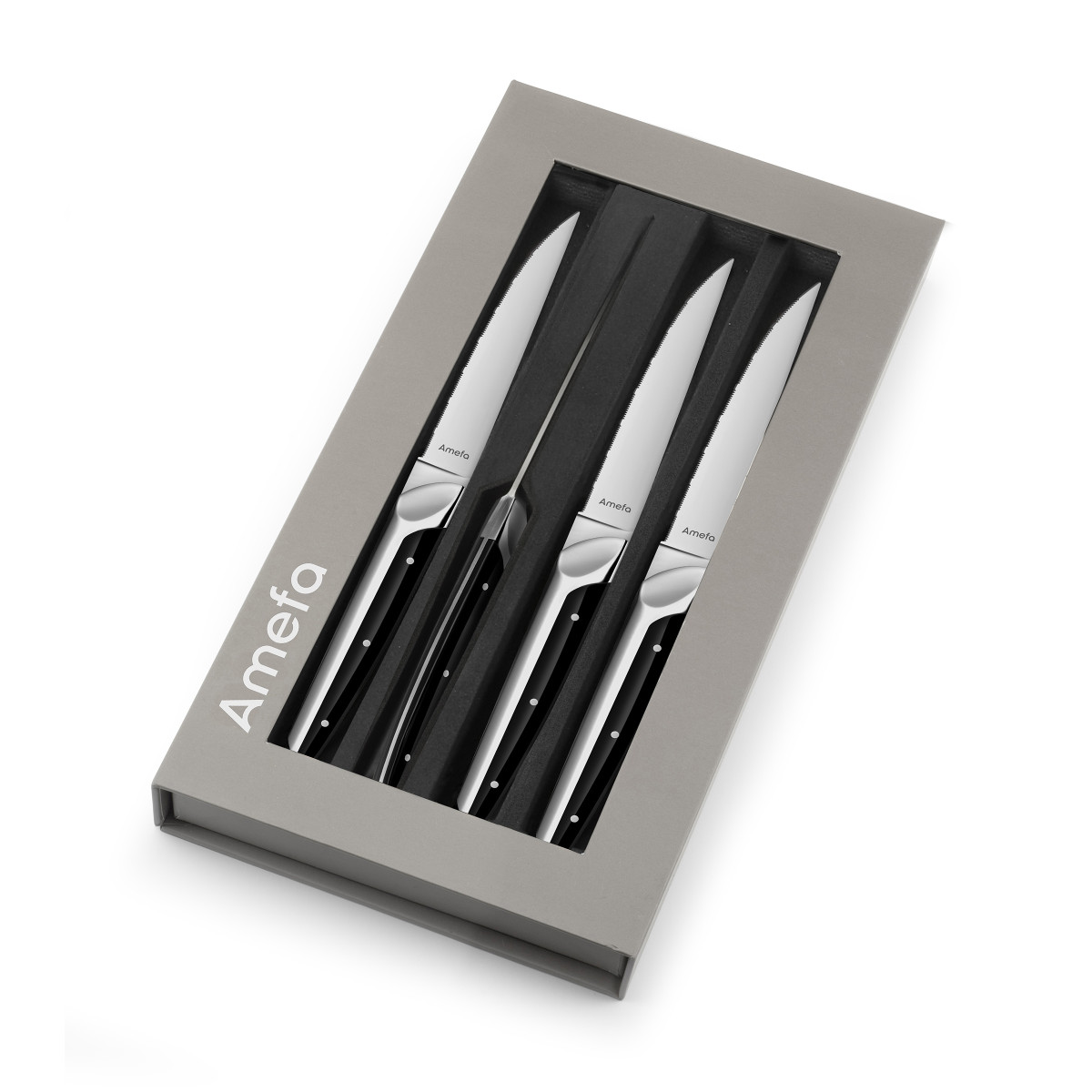 Coffret 4 couteaux steak - EMPEROR noir, AMEFA