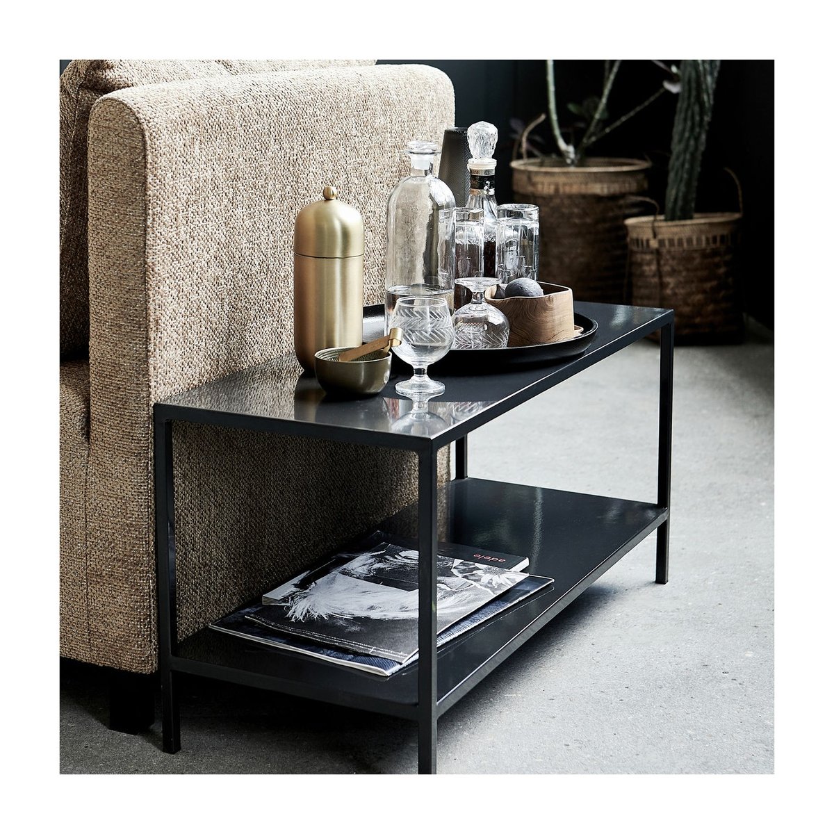 Table Basse Fari L 35 cm noir, HOUSE DOCTOR