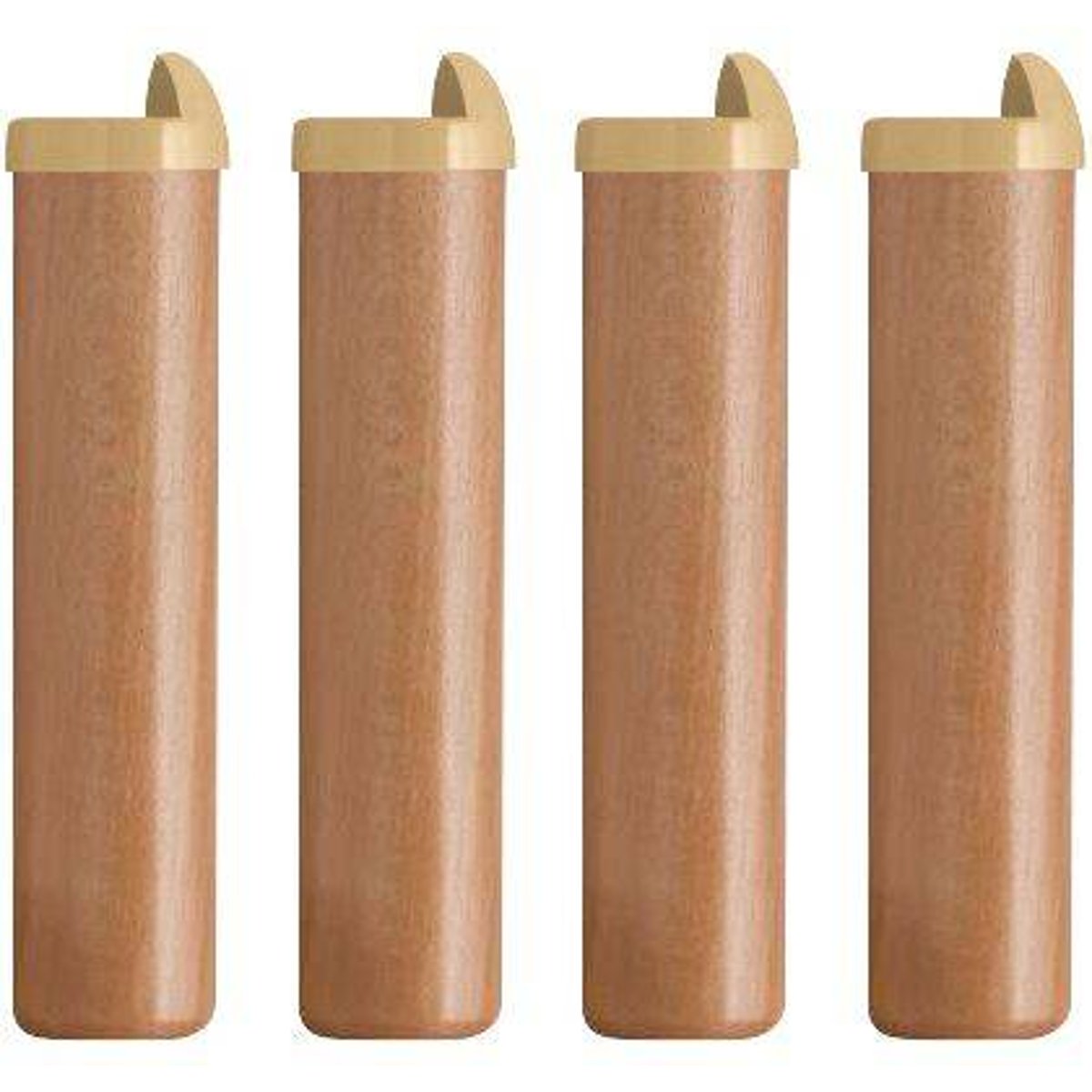 Lot de 4 pieds pour sommiers cadre métal bois clair, CAMIF