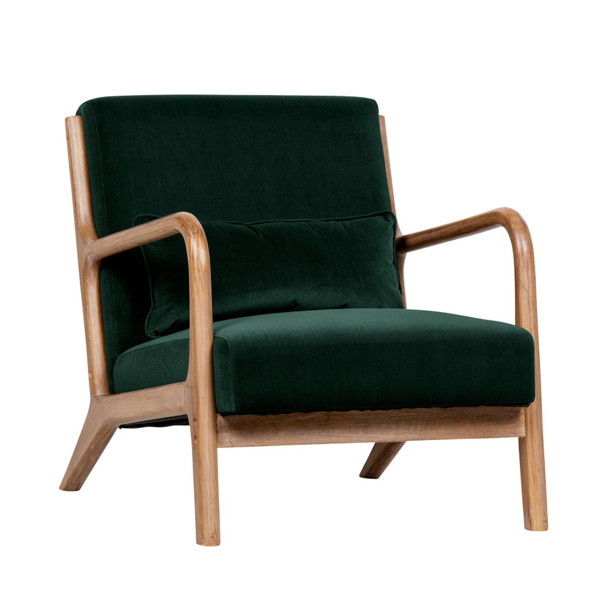 Fauteuil en velours MARK vert forêt, WOOOD