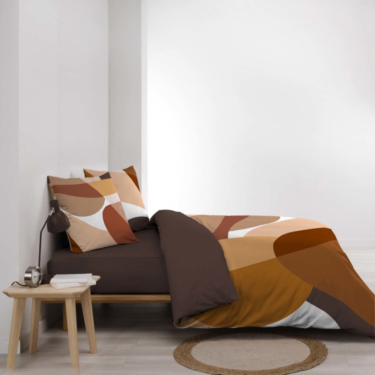 Housse de couette 2 personnes 100% coton + 2 taies d’oreiller multicolore, DECORATIE