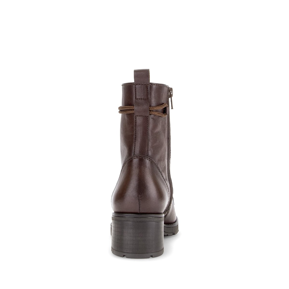 Bottines en cuir lisse à talon décroché cognac, GABOR
