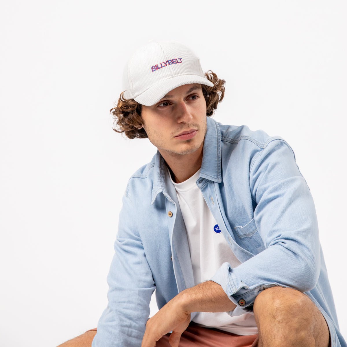 Casquette en velours blanc, BILLYBELT