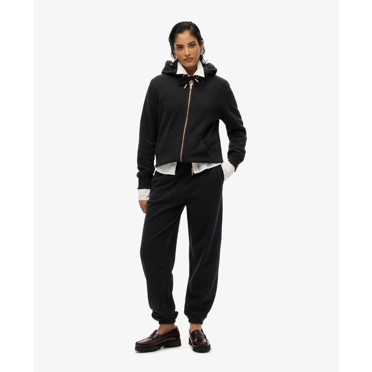 Pantalon de survêtement à logo Athletic Essentials noir, SUPERDRY