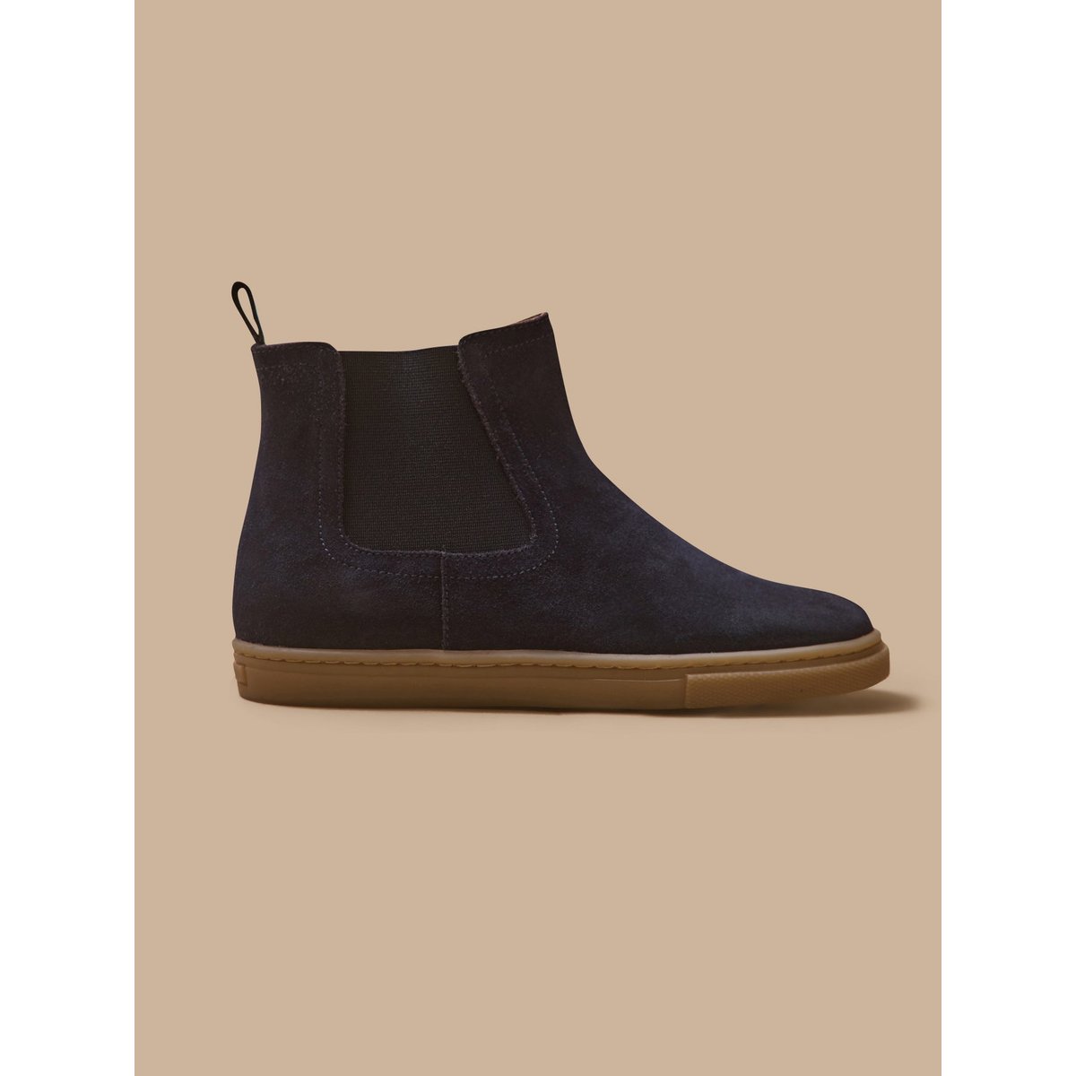 Boots chelsea cuir suédé marine, CYRILLUS