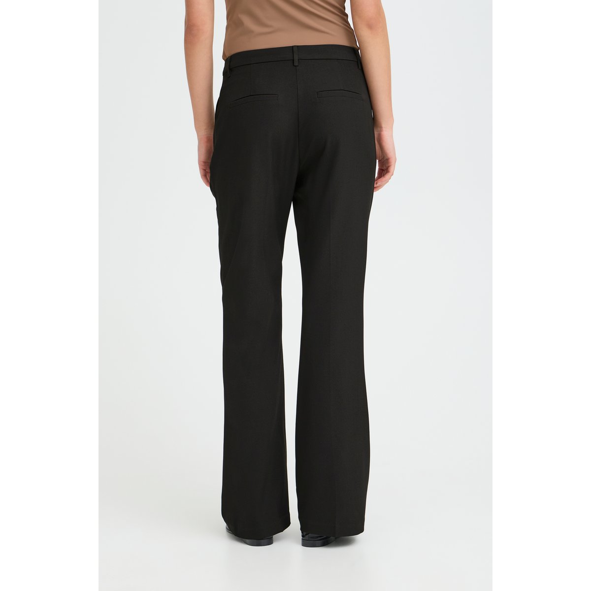 Pantalon flare, taille haute noir, ICHI