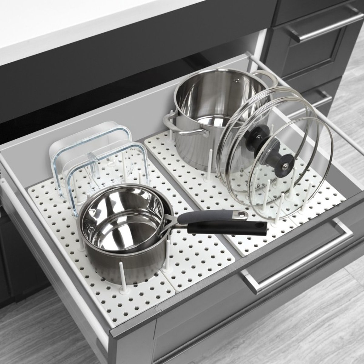Organisateur tiroir cuisine PEGGY set de 2 blanc, UMBRA