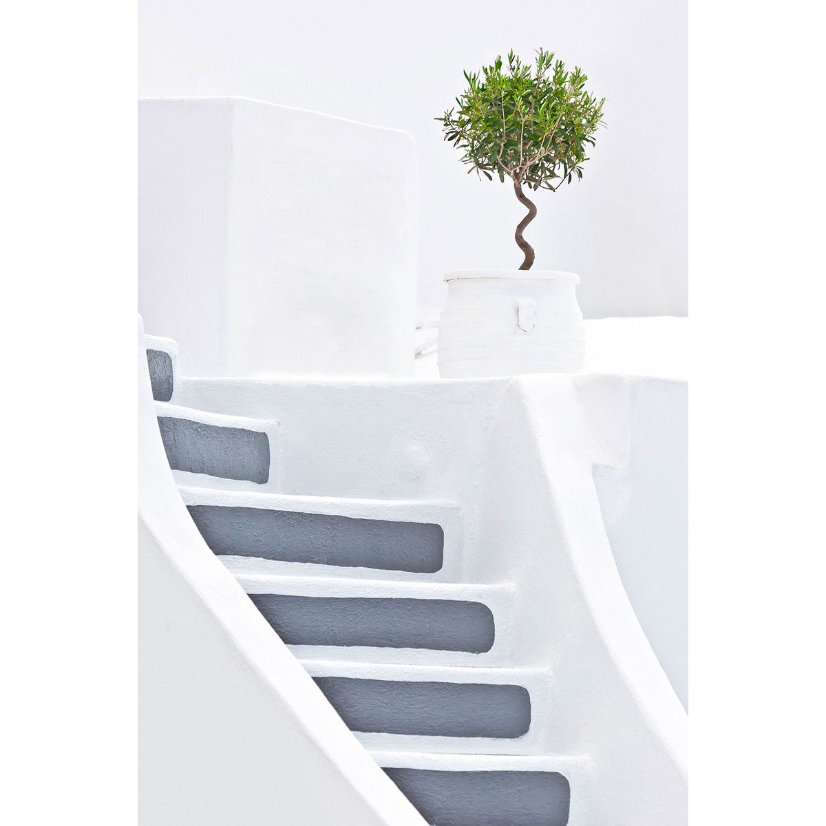 Tableau escalier blanc paros tableau alu dibond, HEXOA