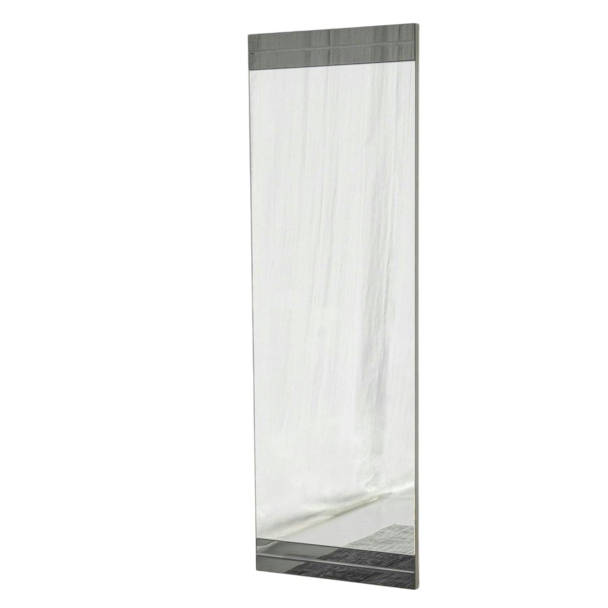 Miroir mural vertical - bandeau verre fumé CODY blanc, PIER IMPORT