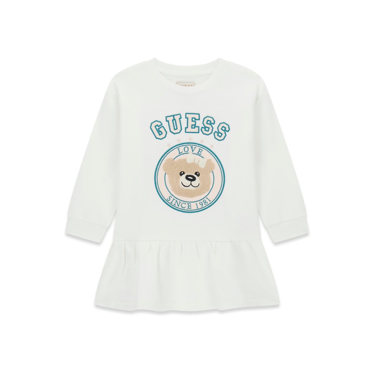 Logo Brodé Dress crème, GUESS KIDS