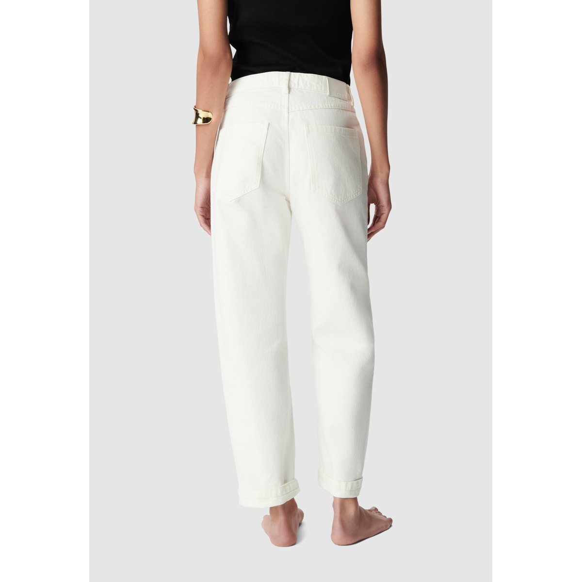 Jean droit 7/8e Anders off-white, IKKS