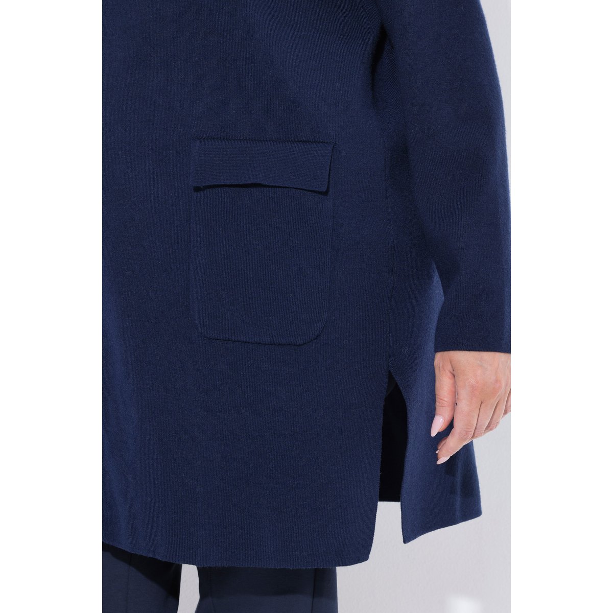 Cardigan mailles fines marine, ULLA POPKEN