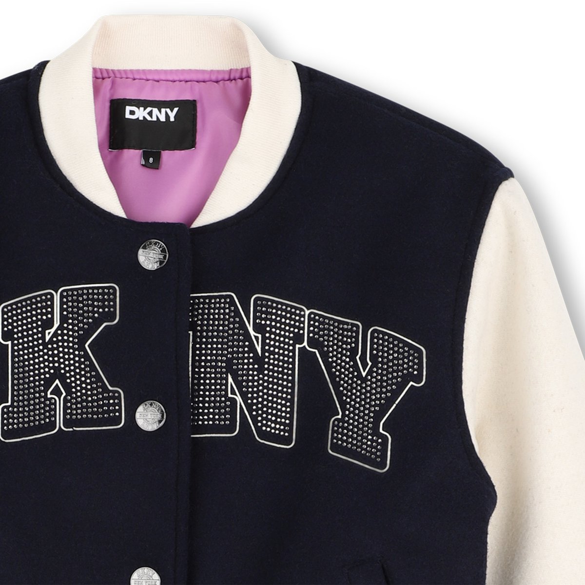 Blouson siglé bleu mistral, DKNY