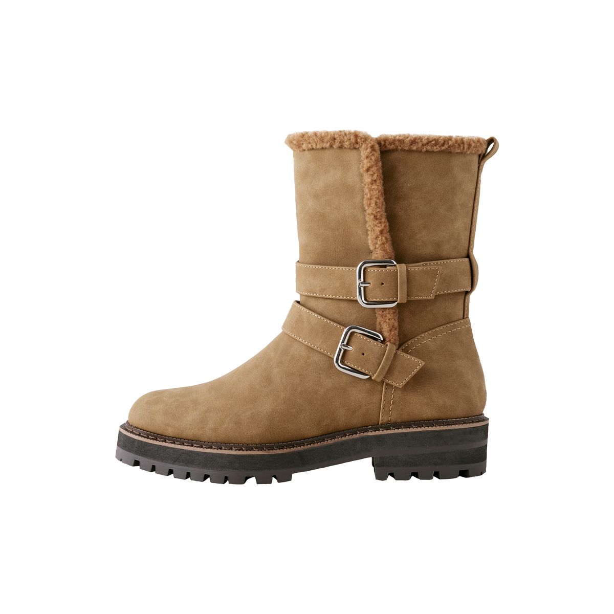 Bottines fourrées à boucles forever comfort® marron fauve, NEXT