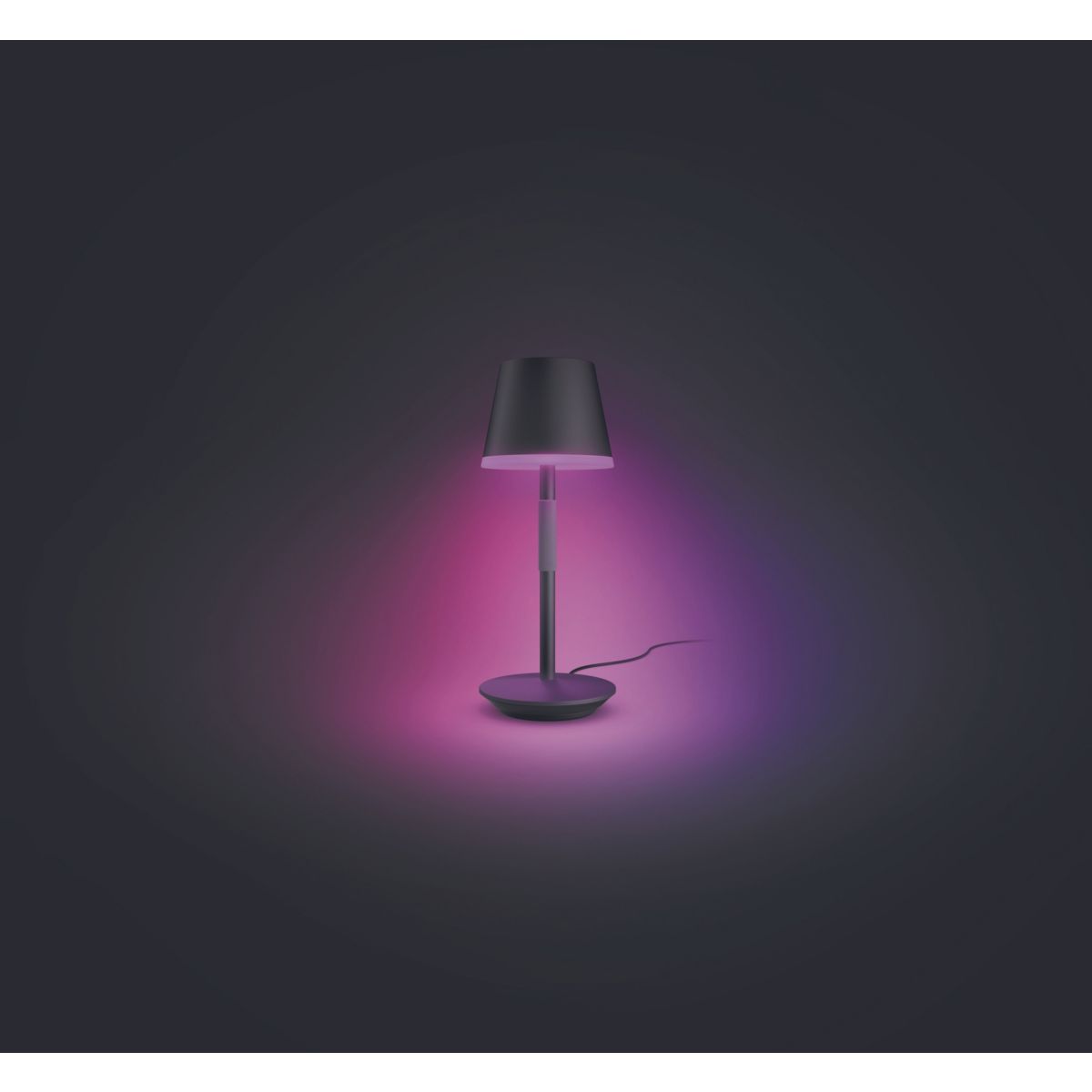 Lampe connectée GO Noir White&Color Ambiance transparente, PHILIPS HUE