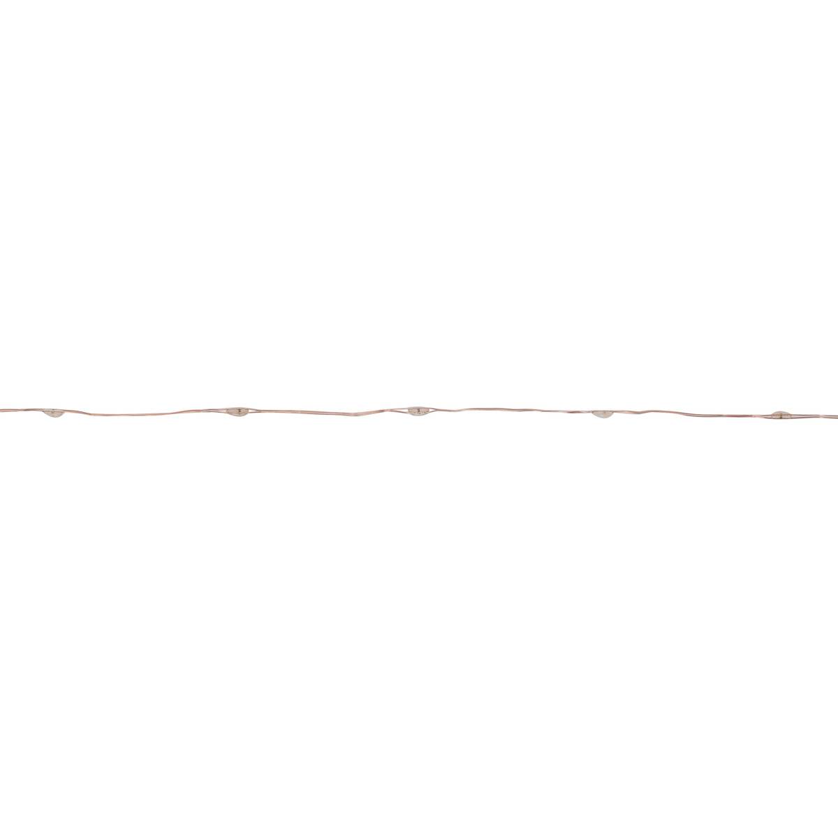 Guirlande lumineuse d'intérieur 10 m 200 LED blanc chaud fil cuivre lumière fixe avec minuteur à piles blanc chaud, ATMOSPHERA