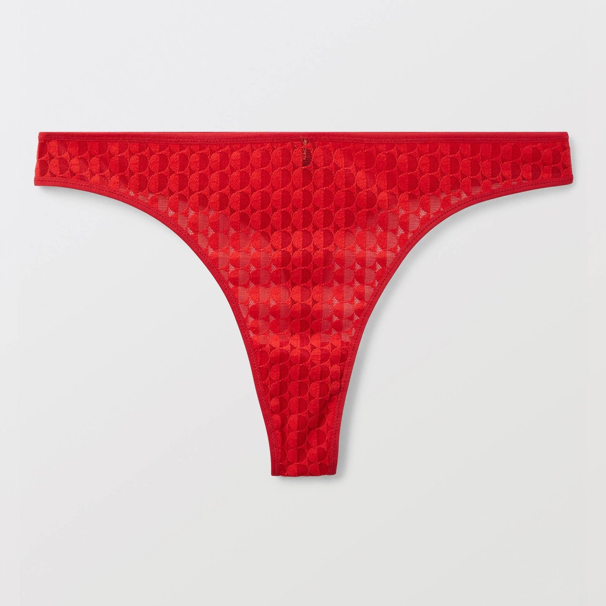 Tanga PAOLINA en dentelle lipstick, MONOPRIX