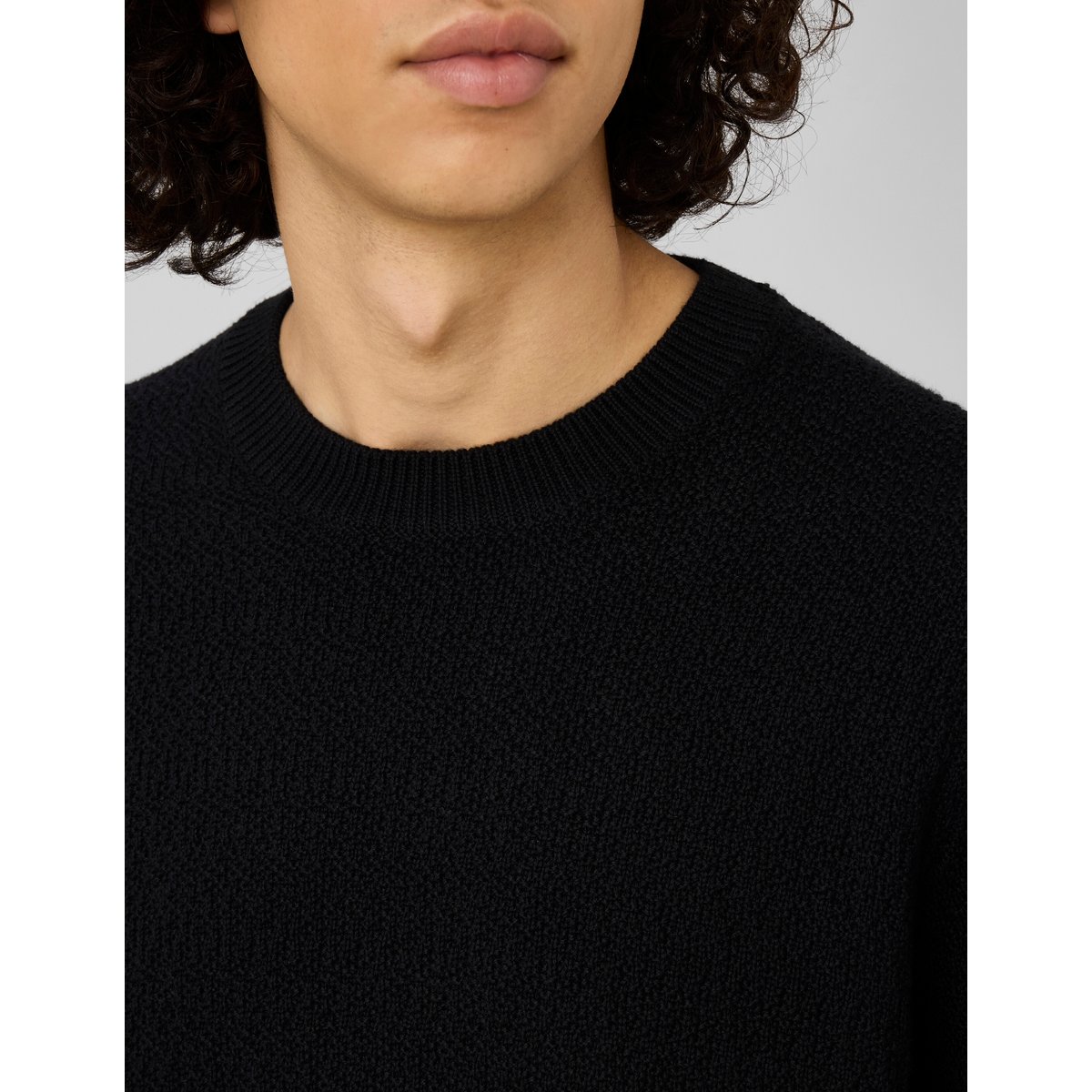 Pull maille fantaisie noir, BZB