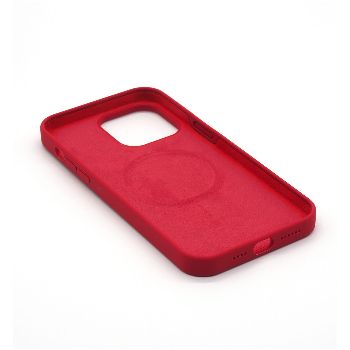 Coque iPhone 14 Plus silicone Rouge MagSaf transparent, CASYX