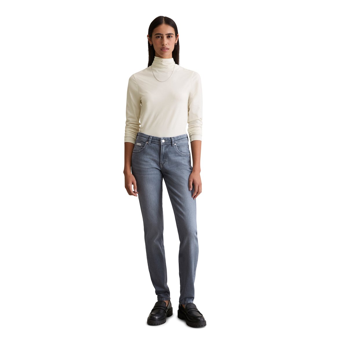 Jeans modèle Alva slim en mélange de coton organique bleu clair, MARC O’POLO DENIM