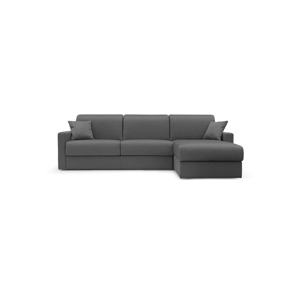 Canapé d'angle convertible et réversible tissu déhoussable - AUBIN anthracite, CAMIF