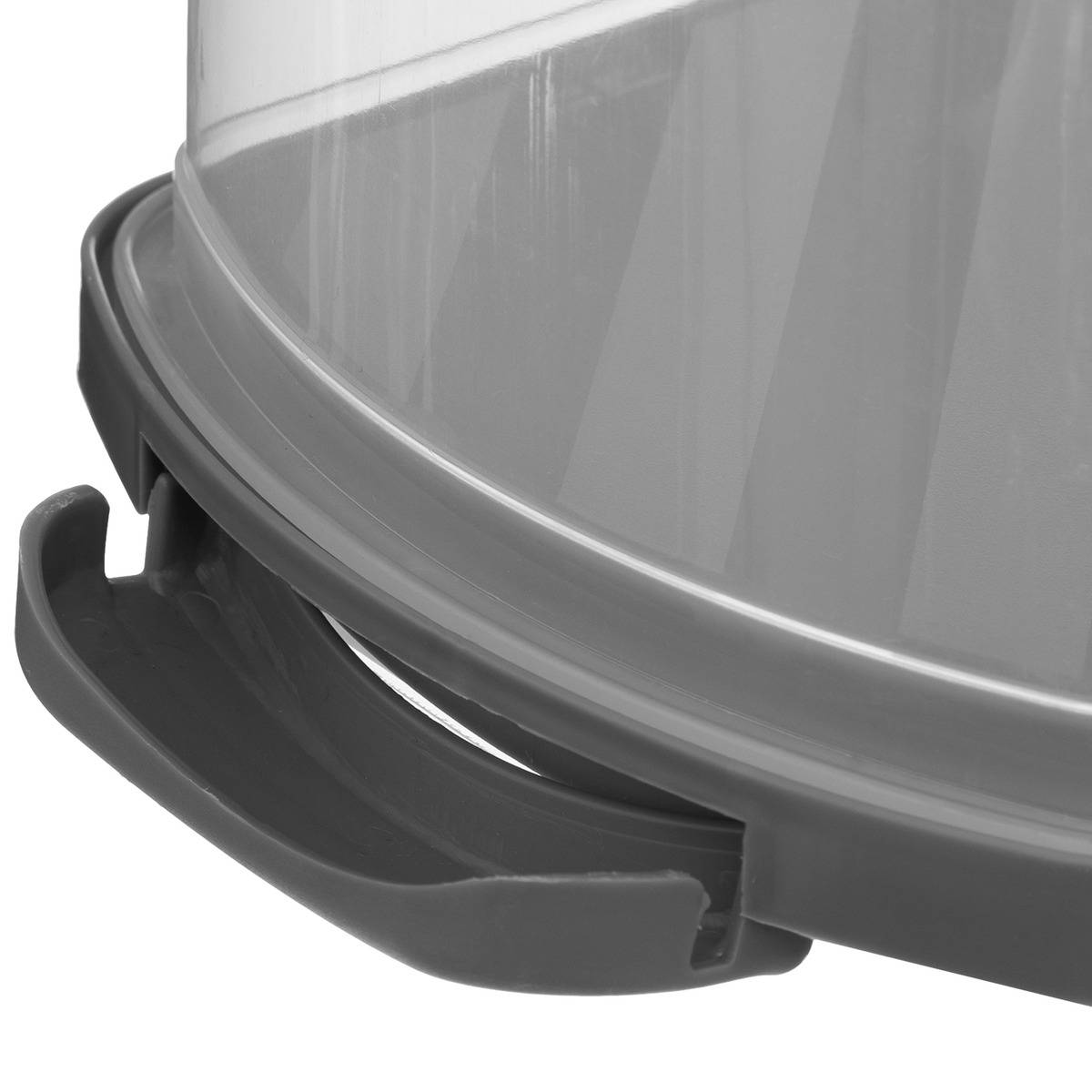 Boîte de transport pour cake avec clips gris, 5FIVE SIMPLY SMART