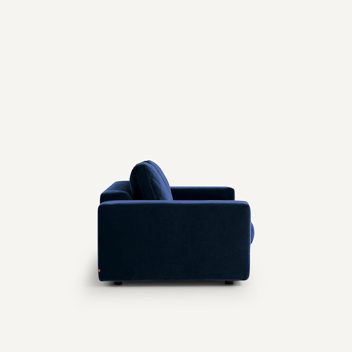 Canapé 3 places compact, en velours, Skander bleu nuit, AM.PM