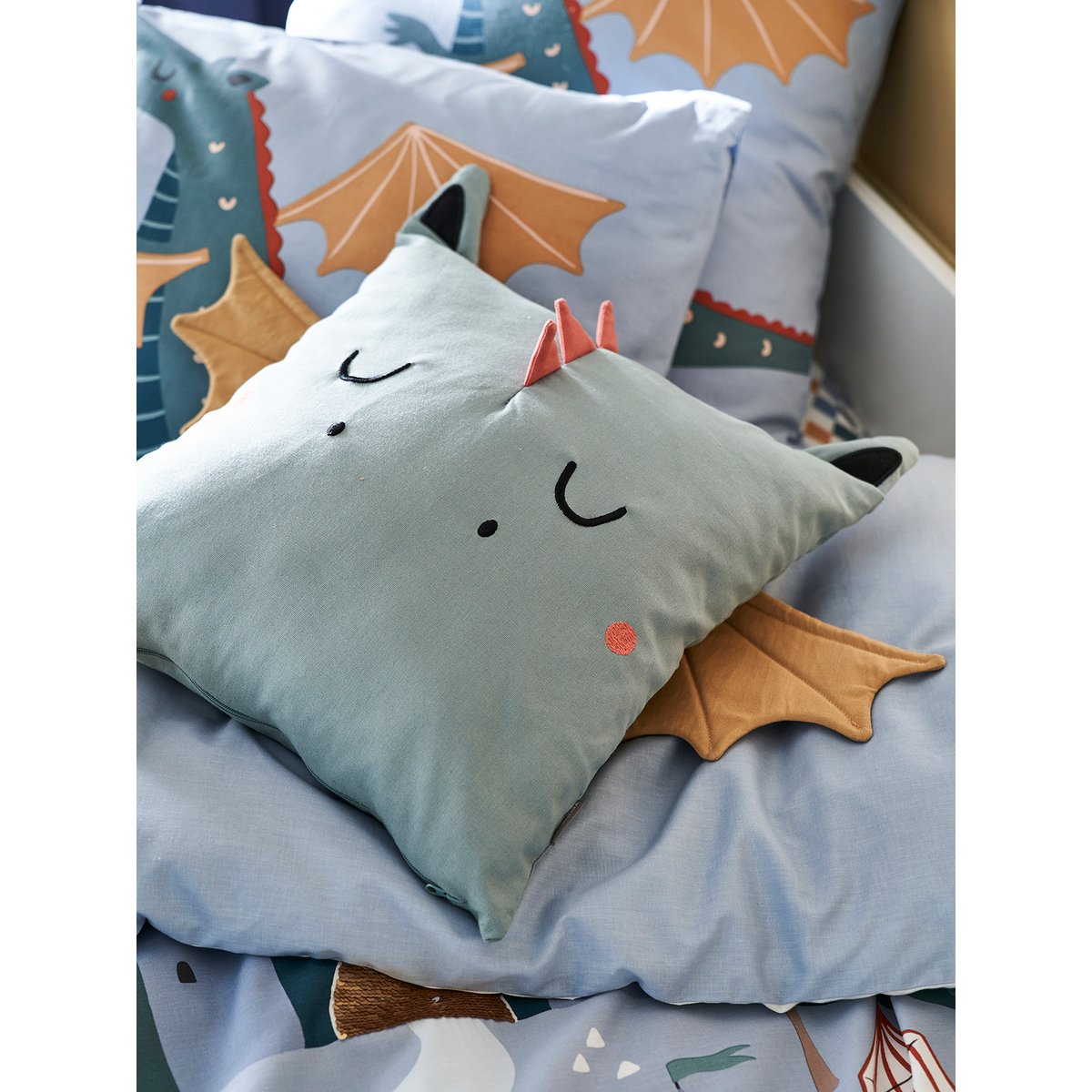 Coussin Dragon gris vert, VERTBAUDET