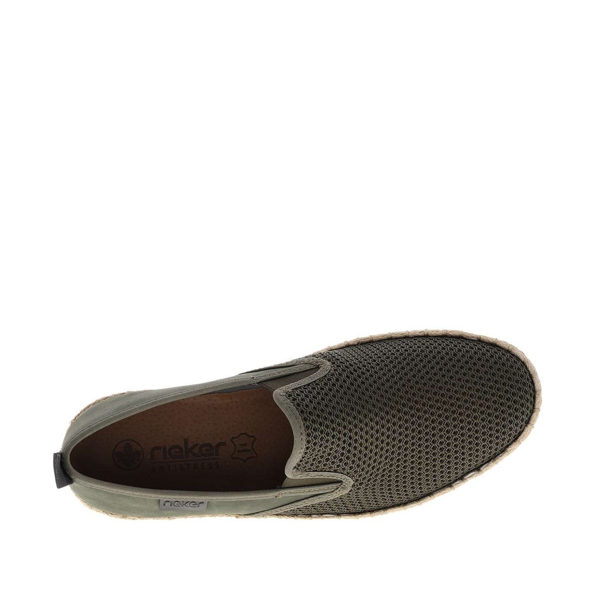 Baskets en toile basses homme vert vert, RIEKER