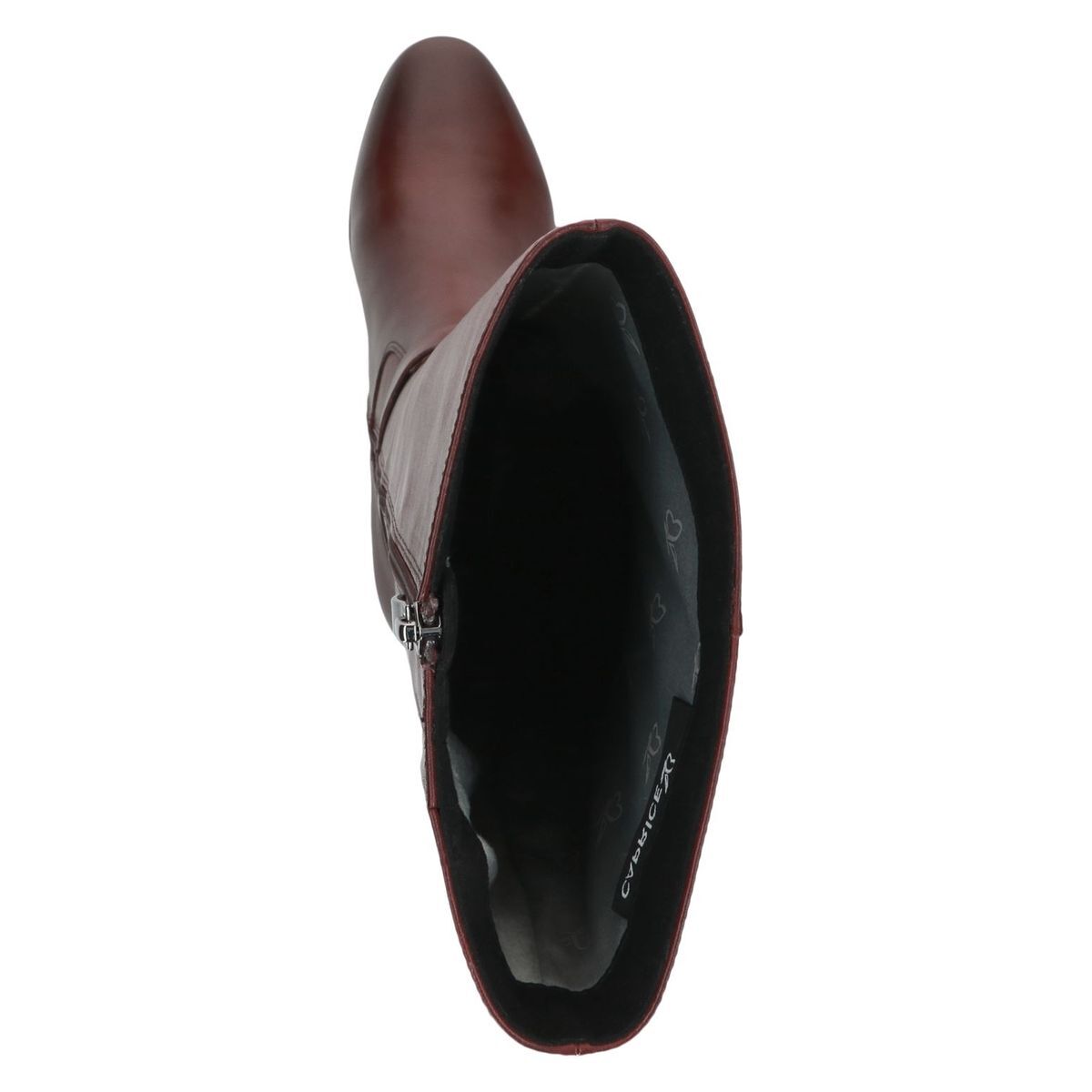 Bottes en cuir rouge merlot, CAPRICE