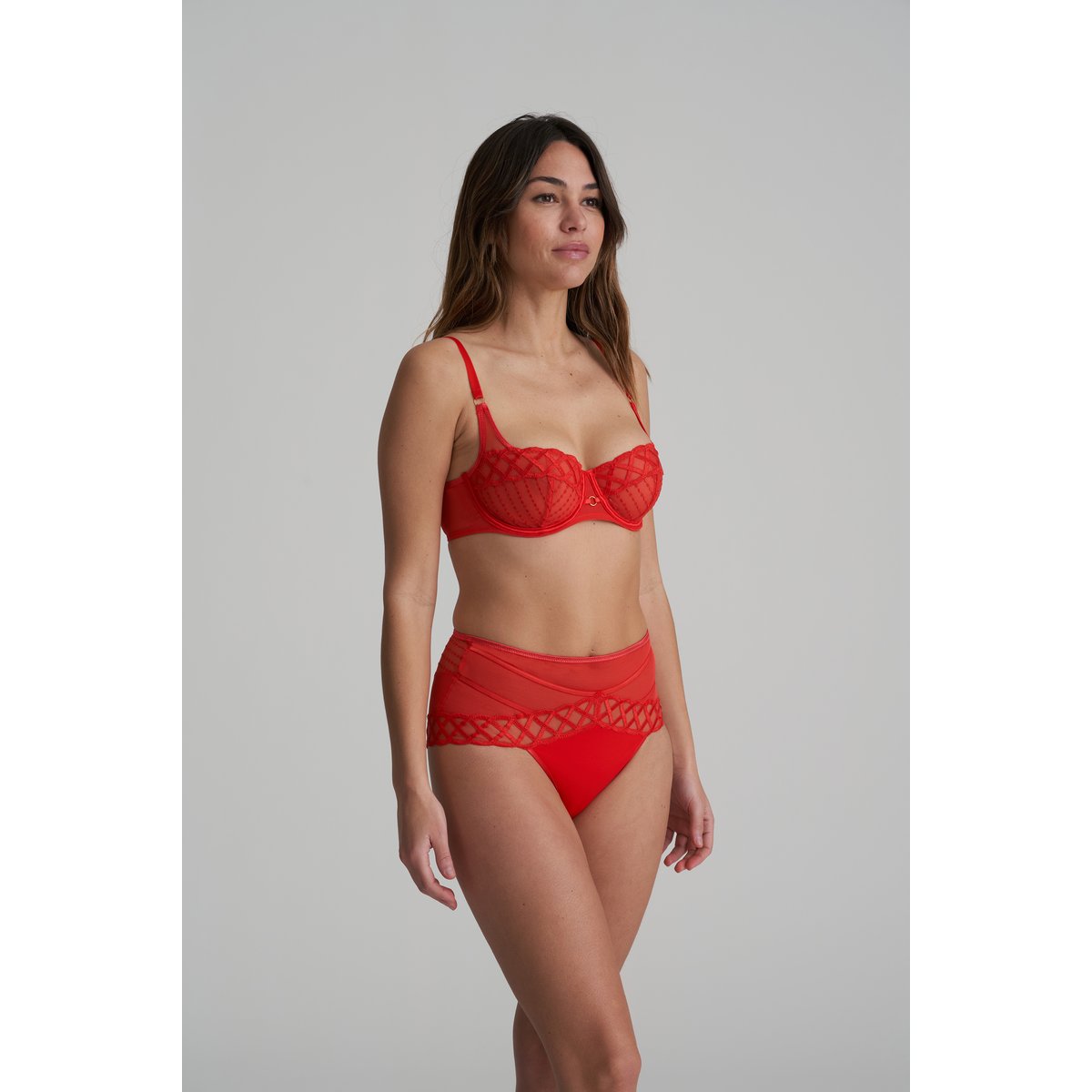 Soutien gorge balconnet couture verticale JHANA rouge - fiesta rouge, MARIE JO