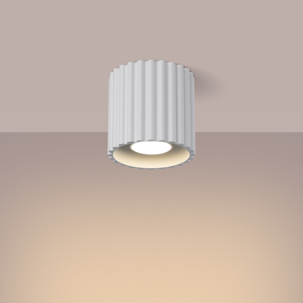 Plafonnier Aluminium Blanc GU10 1 Aura blanc, EDEN