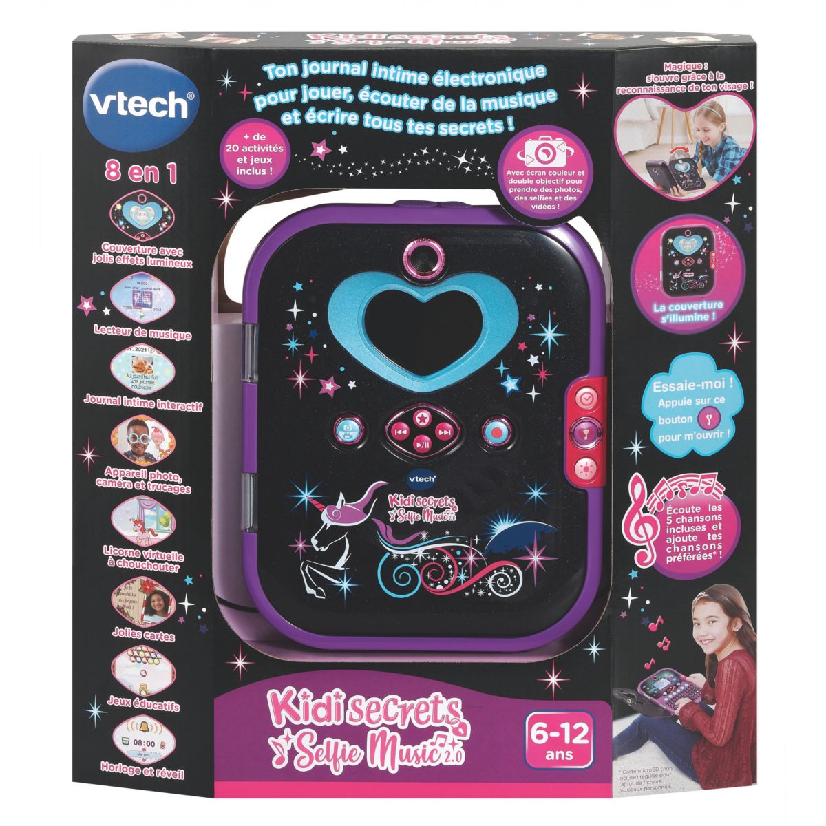 Jeu éducatif KidiSecrets Selfie Music 2.0 noir noir, VTECH